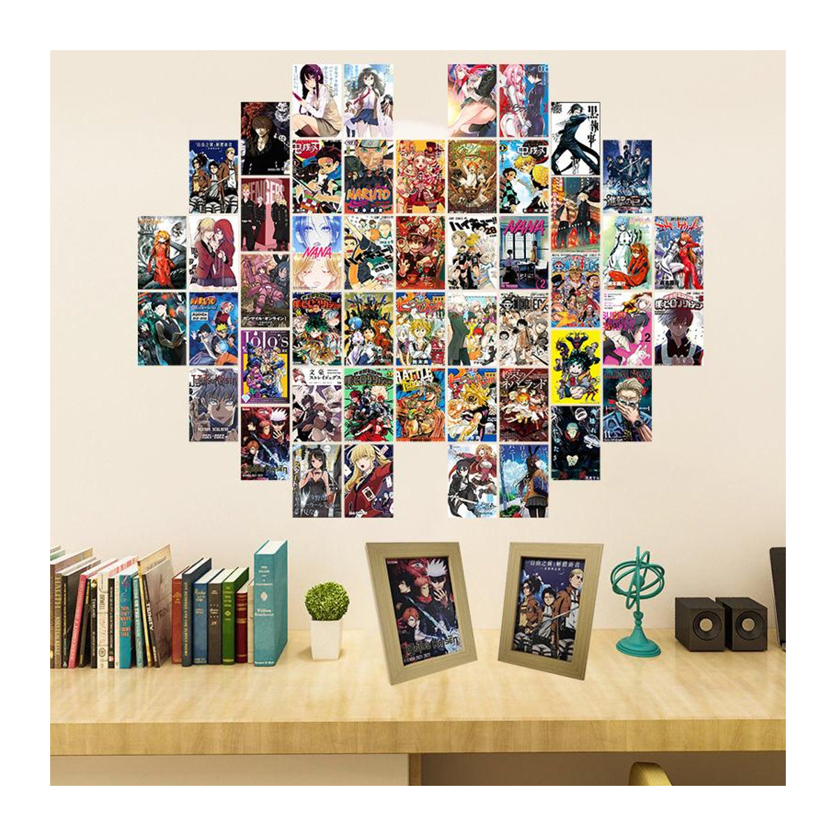 Sunshine Days Anime Manga Wandcollage Kit mit 50 ästhetischen Papier-Panels in Mehrfarbig für deine DIY Kunst Dekoration - Bild 6