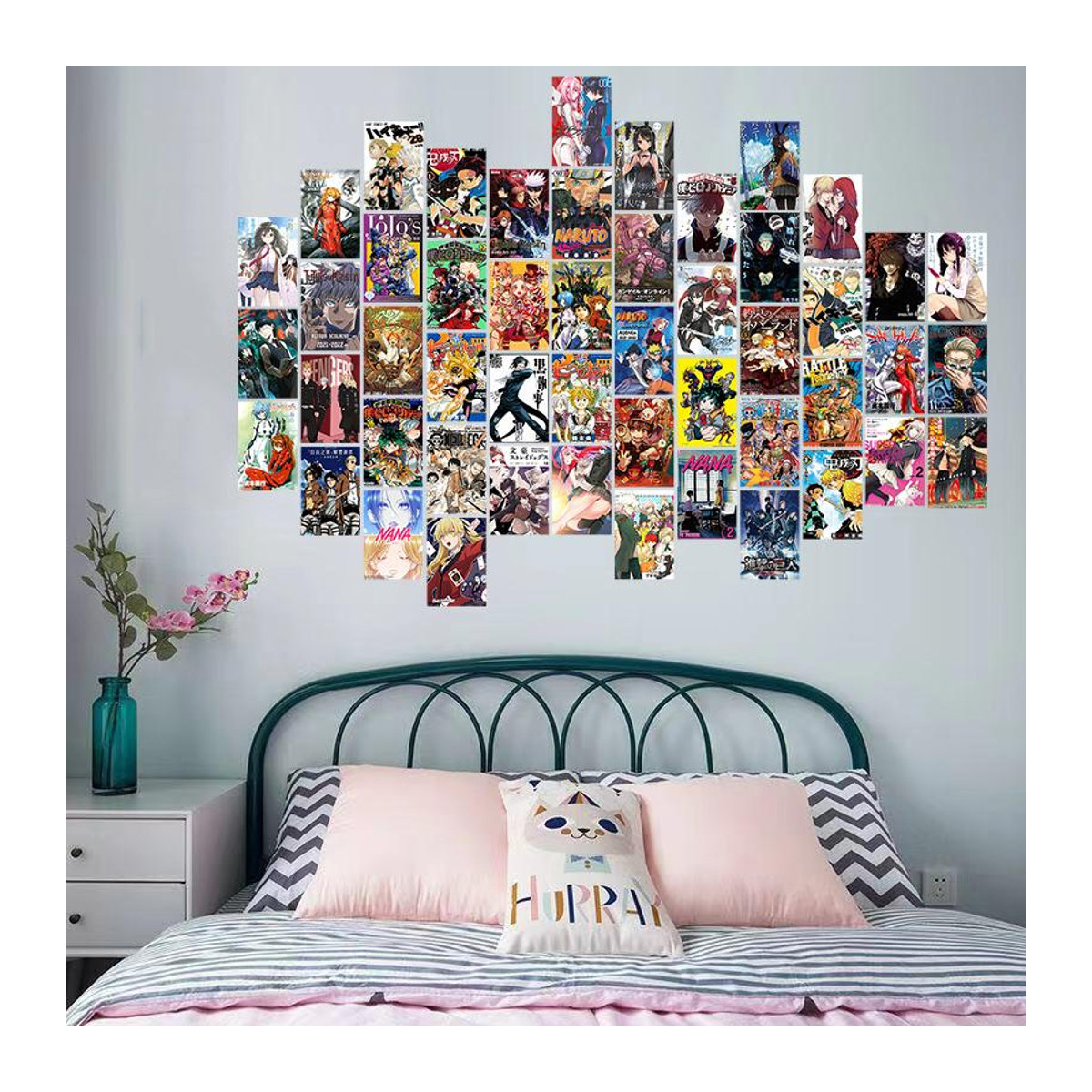 Sunshine Days Anime Manga Wandcollage Kit mit 50 ästhetischen Papier-Panels in Mehrfarbig für deine DIY Kunst Dekoration - Bild 9