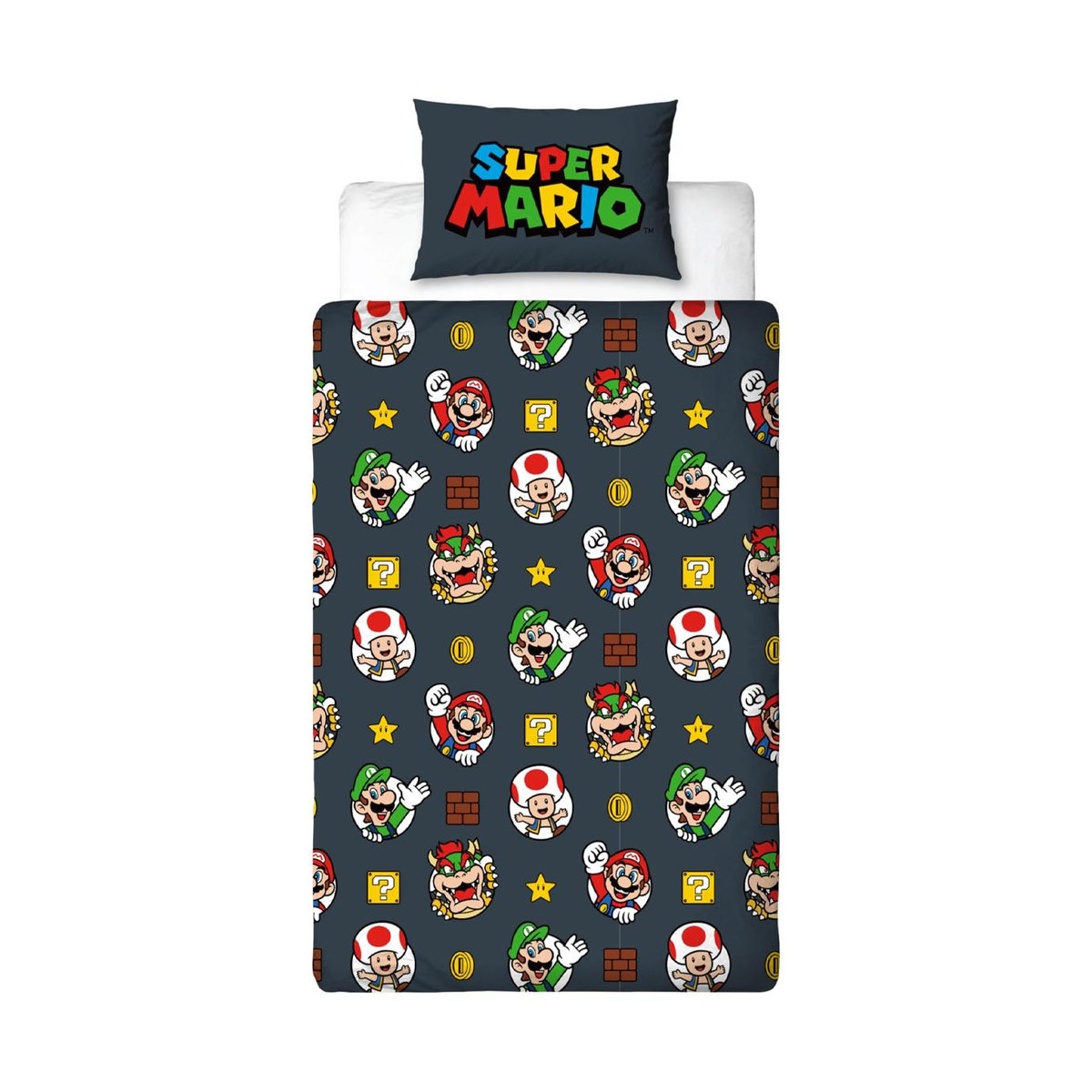 Super Mario Doppelbettwäsche-Set in Schwarz - Bild 2