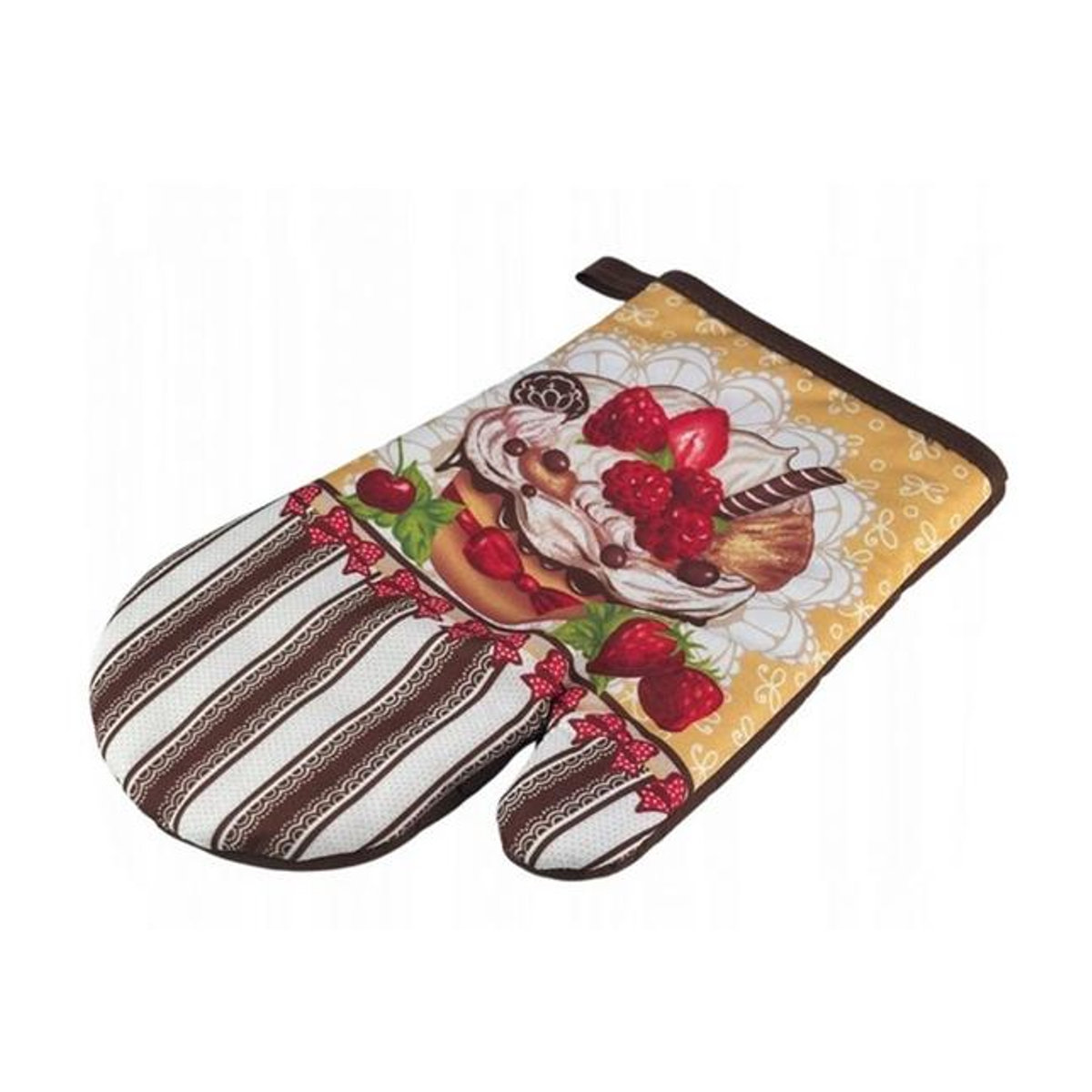 Super Merchant Küchenhandschuhe mit Magnet im 2er-Set mit Dessert-Motiv und Hitzeschutz bis 250°C - Bild 3