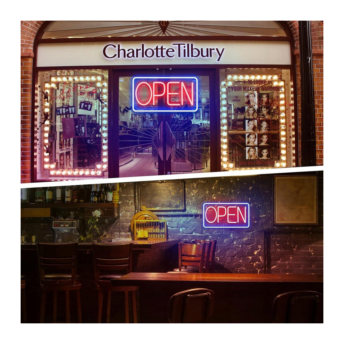 Super Merchant LED Neonschild Offen als USB-Anhänger für dein Geschäft, Café oder deine Bar - Bild 6