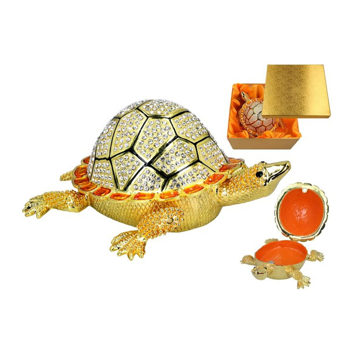 Super Merchant Sparschwein Schildkröte aus Metall und Kunststoff als Spielzeug und Dekoration für Kinder - Bild 1