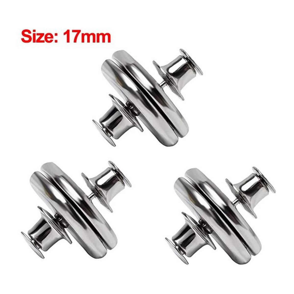 Super Six 10 Stück Magnetische Vorhang-Metallknopfhalter in Silber zur Befestigung für Küche und Bad - Bild 1