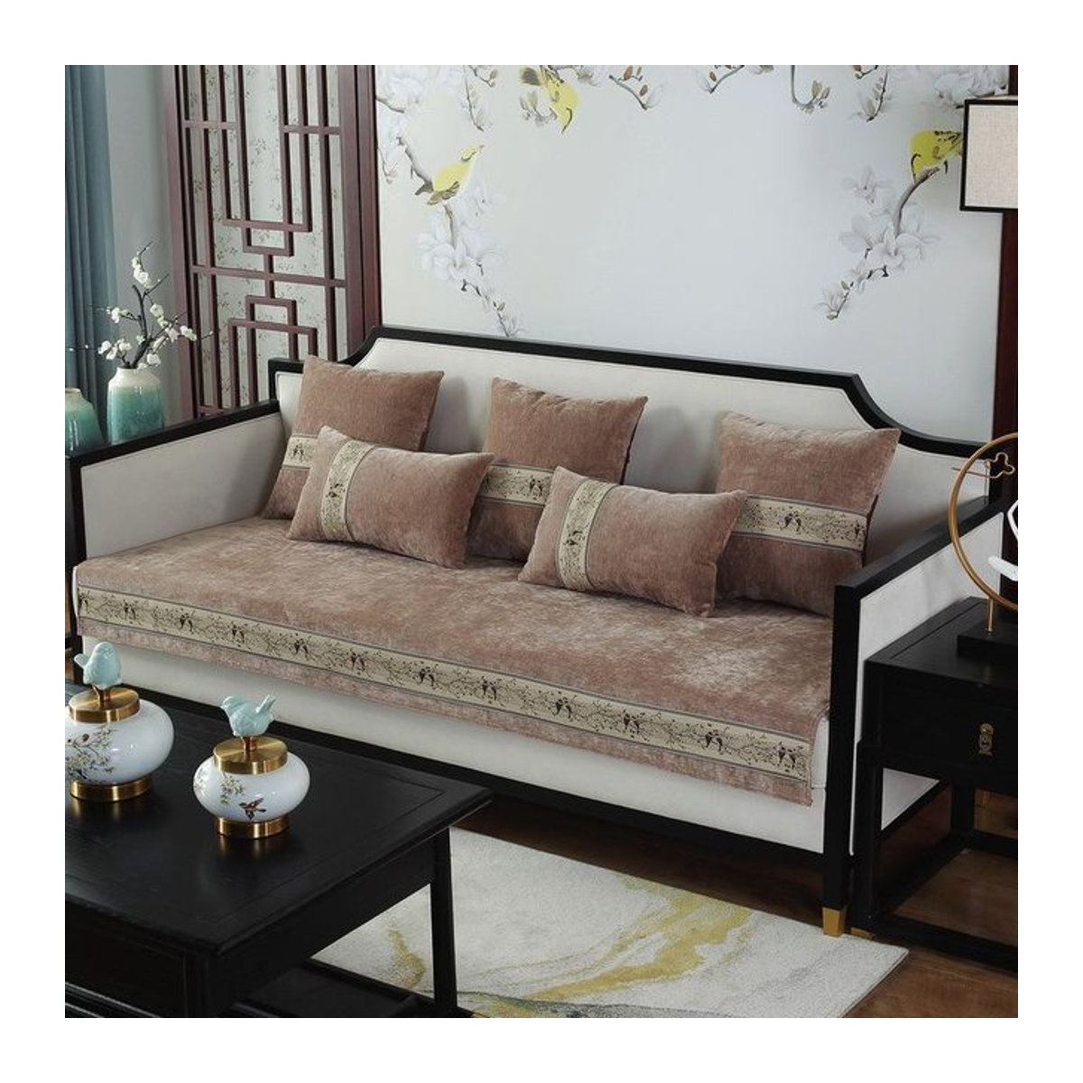 Super Six Sofa-Kissen im chinesischen Stil mit All-inclusive-Bezug, rutschfest und dekorativ, B/B: 70 x 70 cm - Bild 1