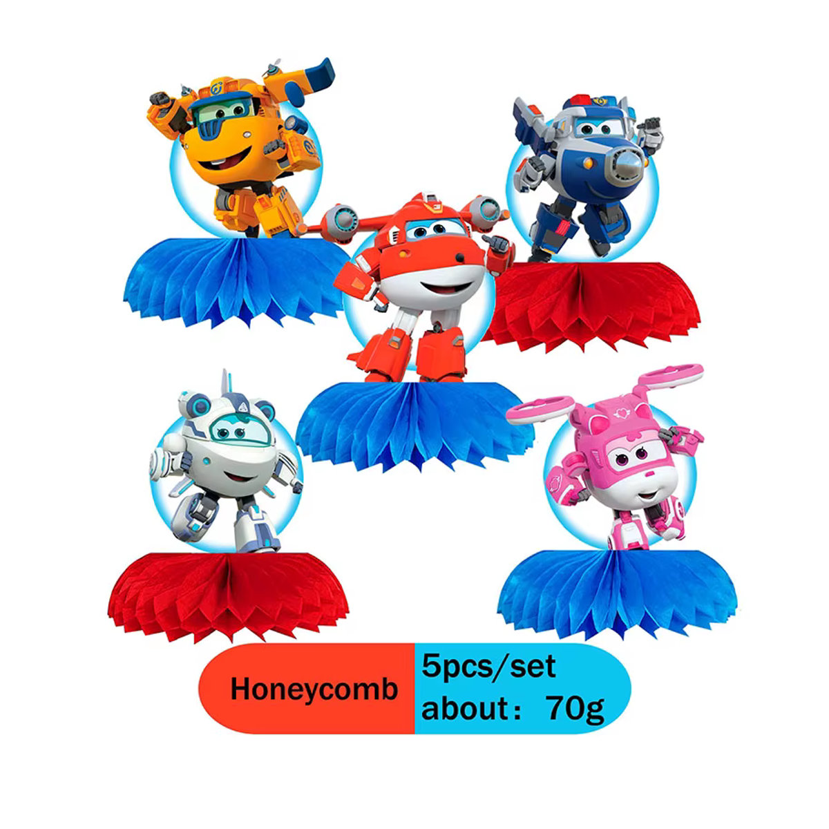 Super Wings Happy Birthday Party Dekoration Set mit Banner und Ballons in Multicolor für Kinder - Bild 2