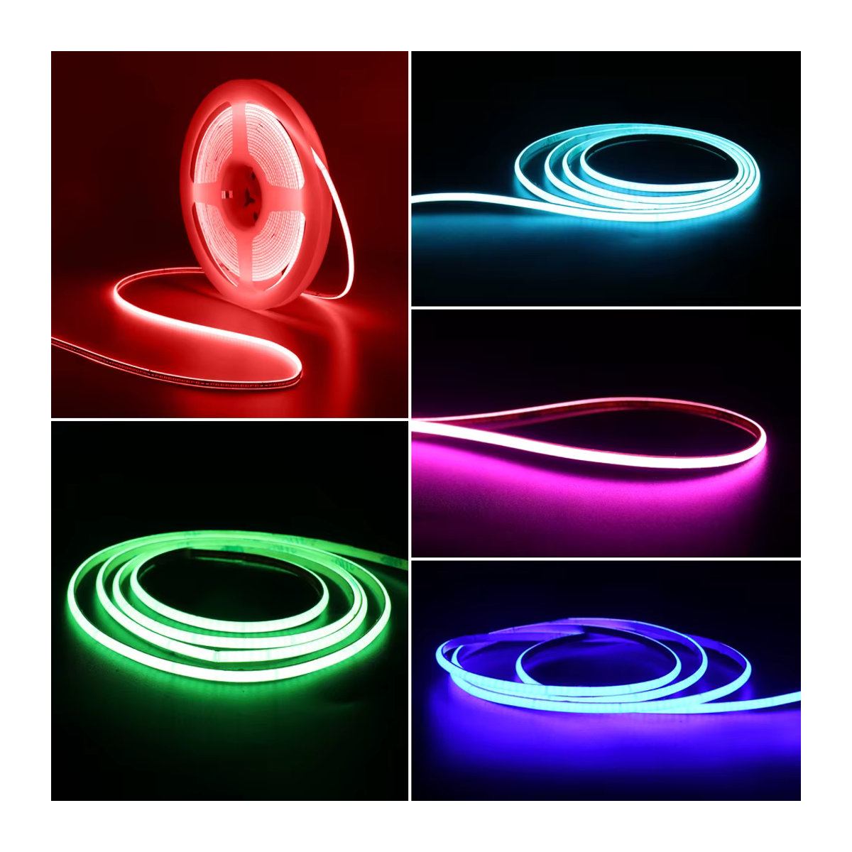 Superdünner COB-LED-Streifen in Farbe mit 2,7 mm Dicke für Raumdekoration und Auto-FOB, flexibler LED-Lichtstreifen zur Hintergrundbeleuchtung - Bild 3