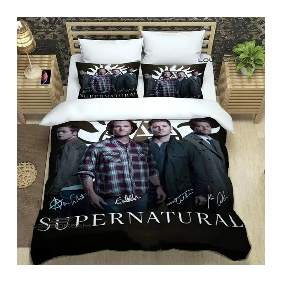 Supernatural Bettwäsche-Set mit Bettbezug und Bettdecke, EU Single, B/H: 135 x 200 cm - Bild 1