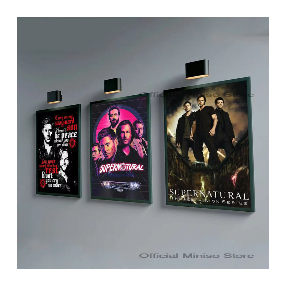 Supernatural TV Show Wandposter Selbstklebender Wasserdichter Papier Aufkleber in Vintage-Optik für dein Zuhause oder die Bar - Bild 2