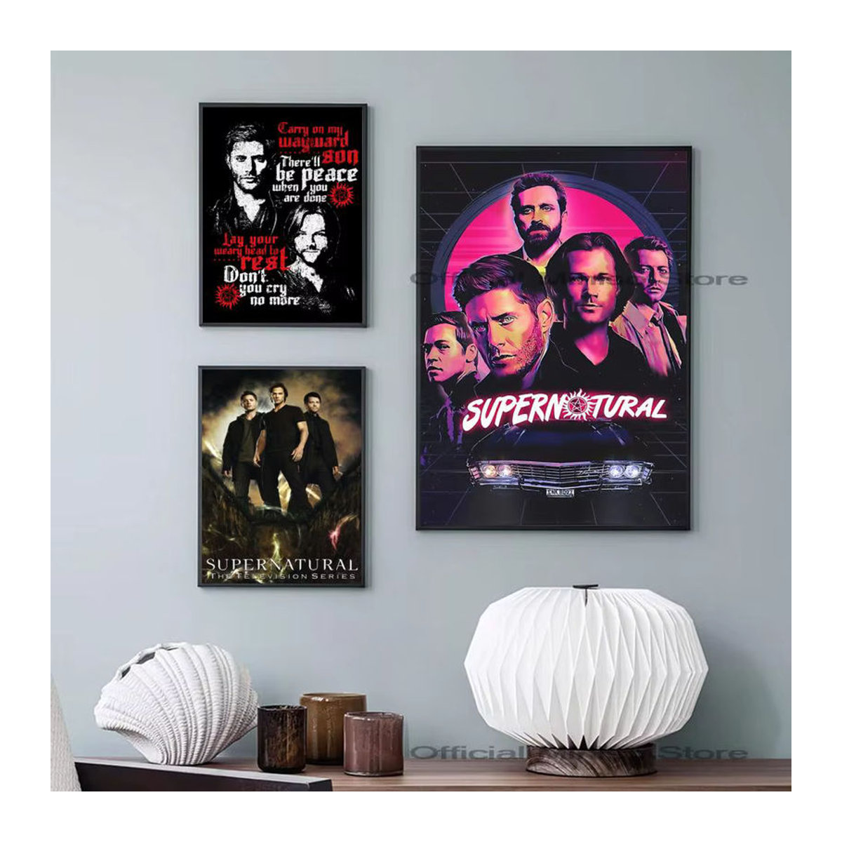 Supernatural TV Show Wandposter Selbstklebender Wasserdichter Papier Aufkleber in Vintage-Optik für dein Zuhause oder die Bar - Bild 3