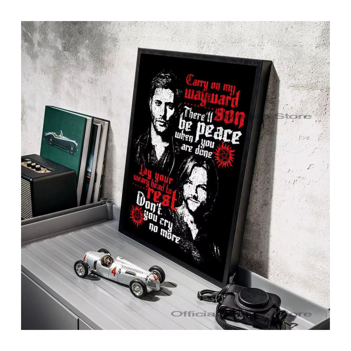 Supernatural TV Show Wandposter Selbstklebender Wasserdichter Papier Aufkleber in Vintage-Optik für dein Zuhause oder die Bar - Bild 4
