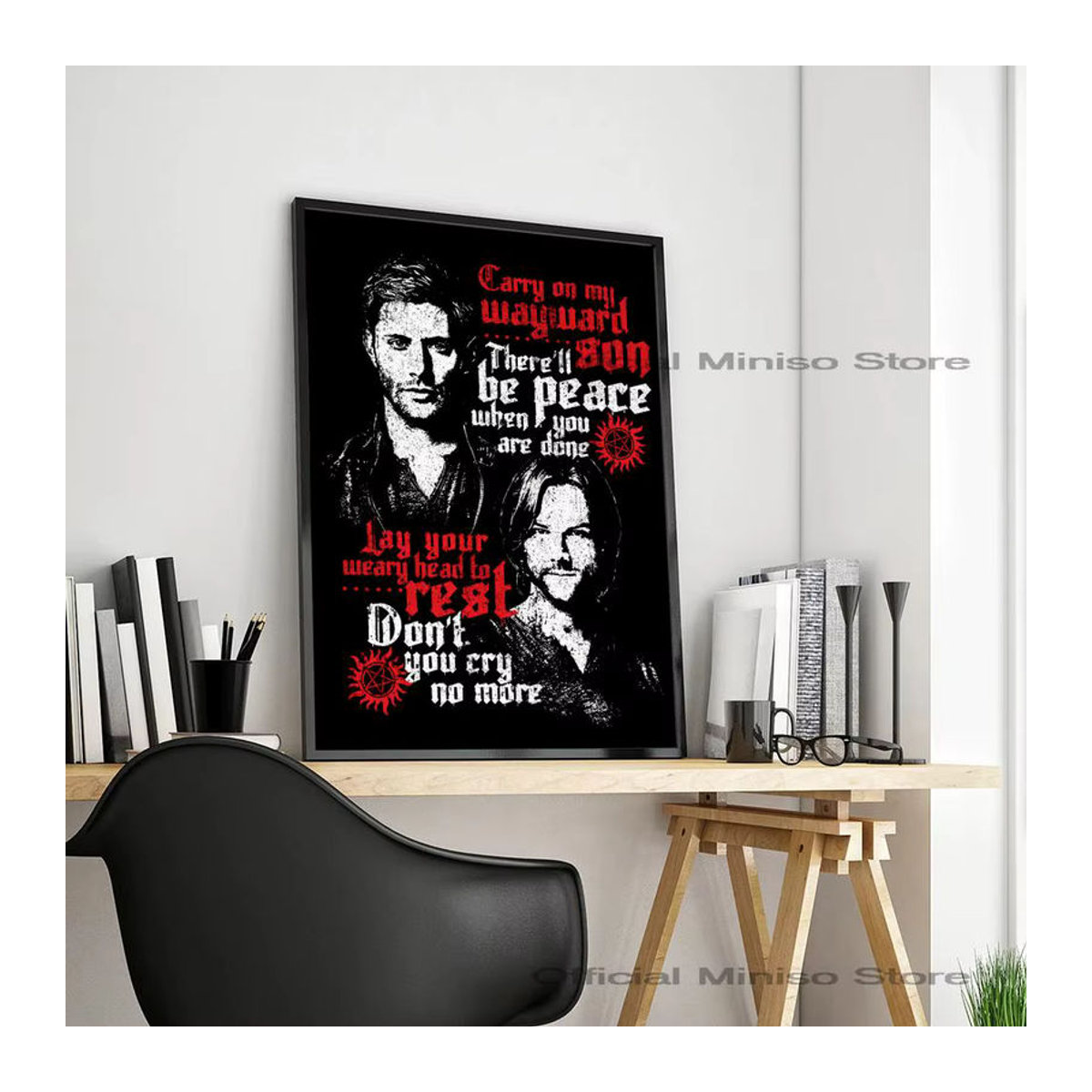 Supernatural TV Show Wandposter Selbstklebender Wasserdichter Papier Aufkleber in Vintage-Optik für dein Zuhause oder die Bar - Bild 6