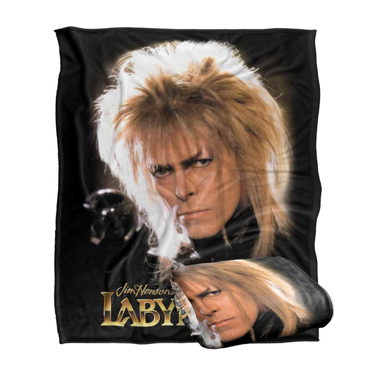 Superweiche Decke Labyrinth Kristallkugel Seidige Jareth Der Goblin-Koenig in Schwarz - Bild 4