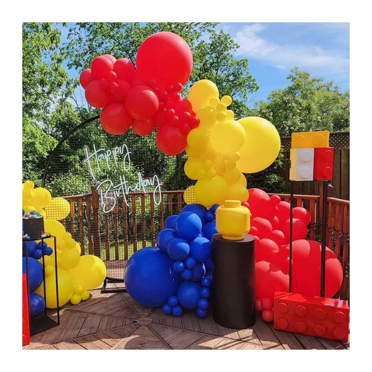 Surpsea Luftballon Girlande aus Latex in Rot, Blau und Gelb für Geburtstag, Karneval oder Baby Shower Dekorationen - Bild 1
