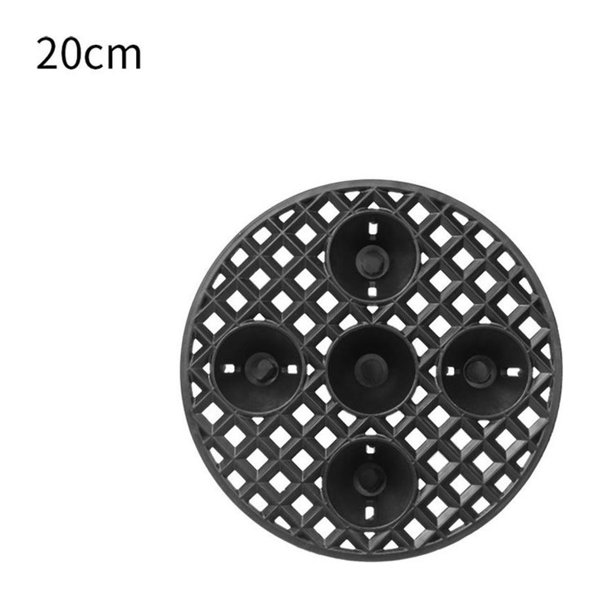 Suuoyuan Pflanzenuntersetzer aus Kunststoff in Schwarz, rund, Durchmesser: 20 cm - Bild 1