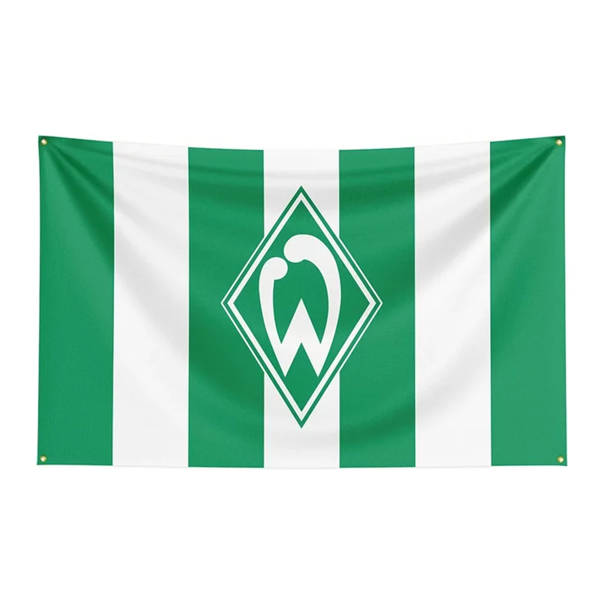 SV Werder Bremen Flagge aus Polyester in Blau, Grün und Weiß, 3 x 5 Fuß - Bild 1