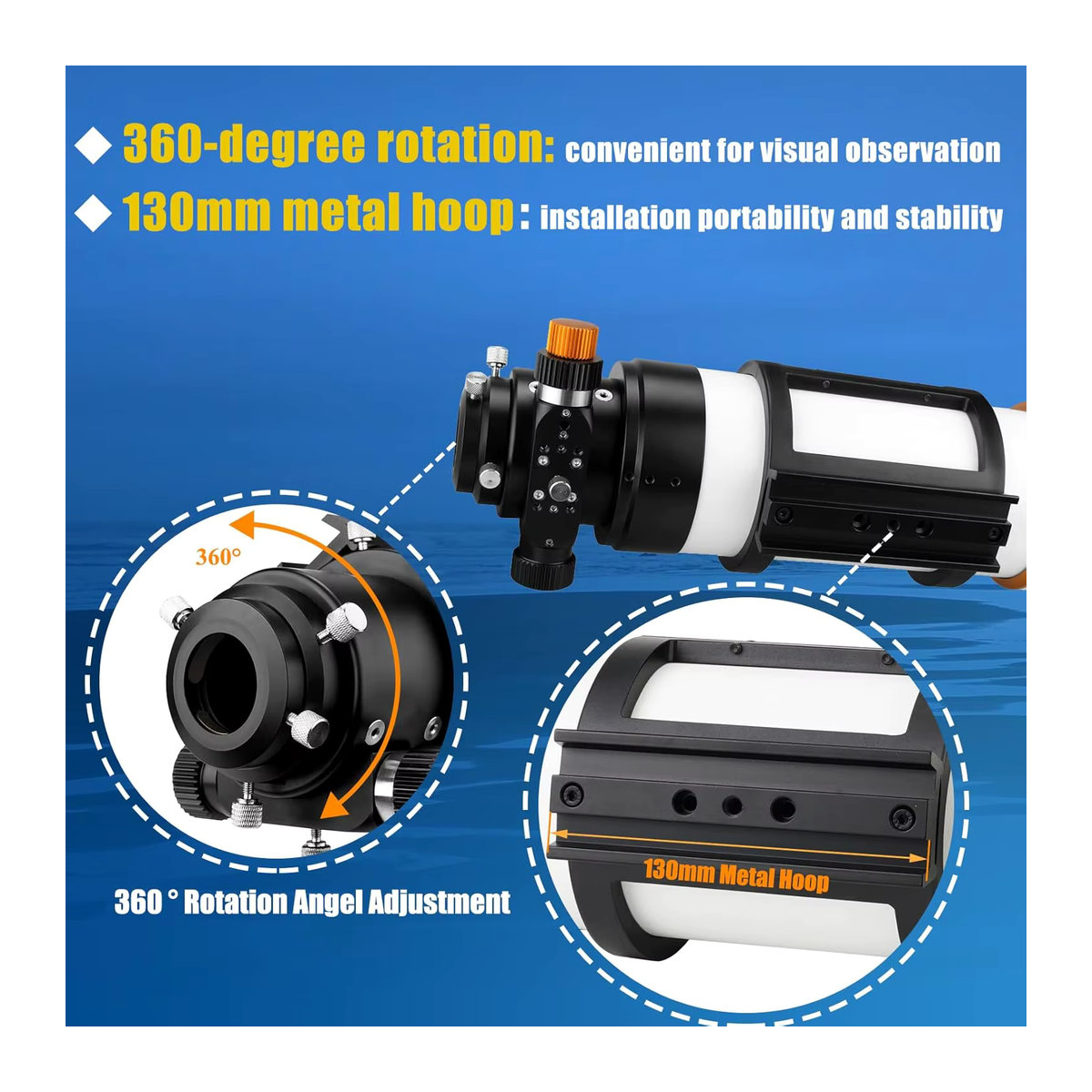 Svbony SV48P Astronomisches Teleskop Refraktor mit 90/102mm Apertur und Dual-Speed-Fokussierer für Deep-Sky-Astrofotografie - Bild 3