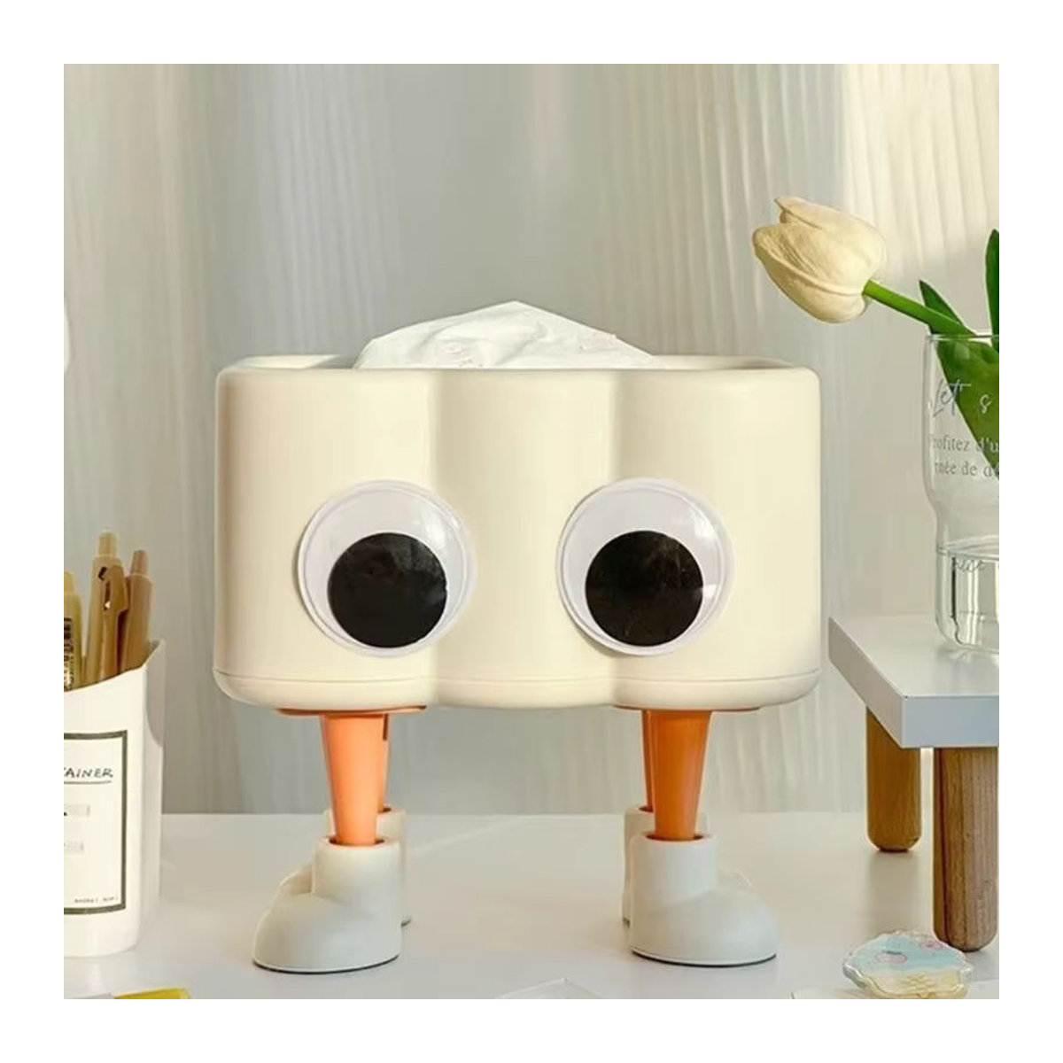 Sweet Eye Tissue Spender Set PDQ aus Kunststoff in Grün und Creme - Bild 2