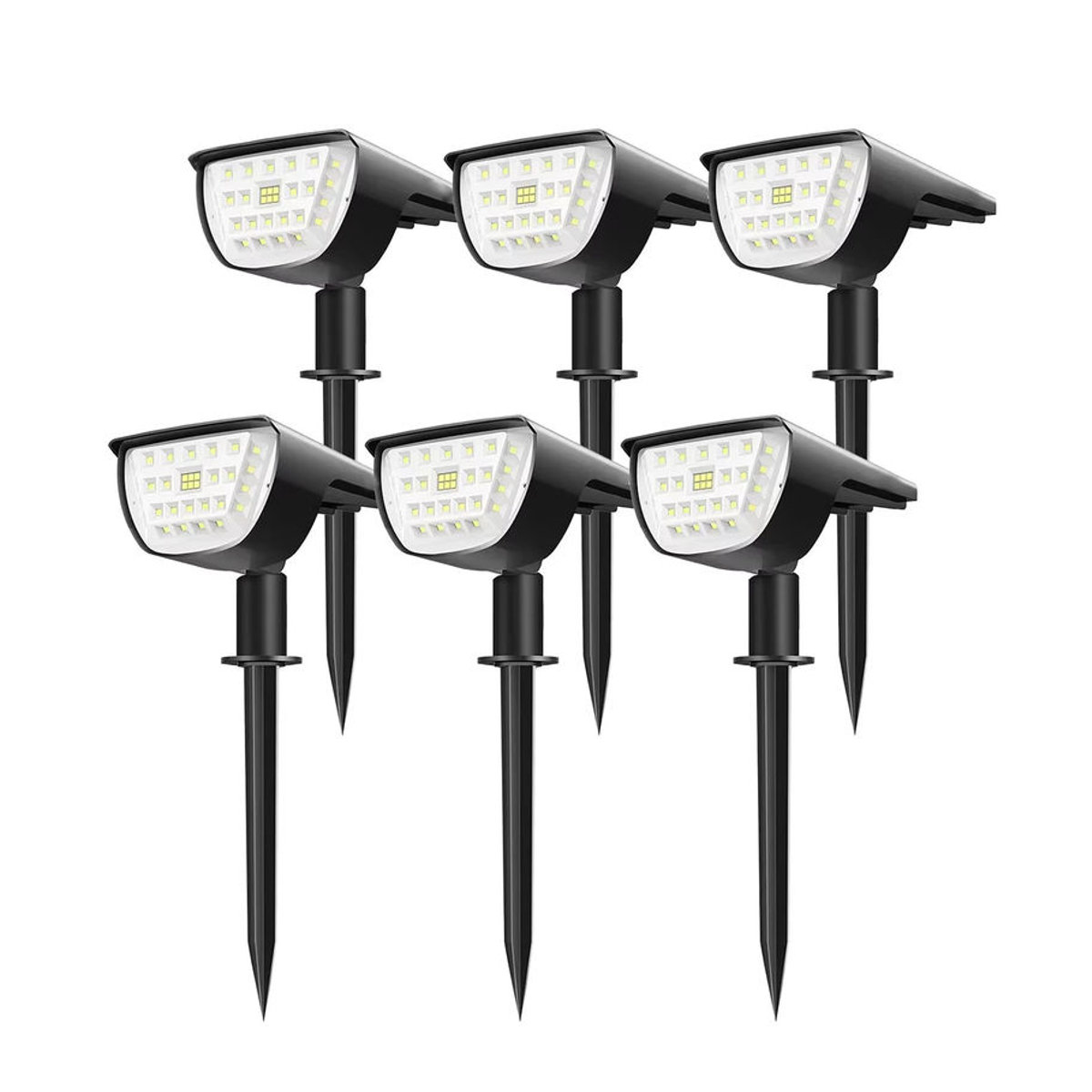 Swiatla Solar-Landschaftsstrahler mit 32 LEDs, moderne Wandleuchte in Schwarz, IP65 wasserdicht für Garten und Außenbereich - Bild 7