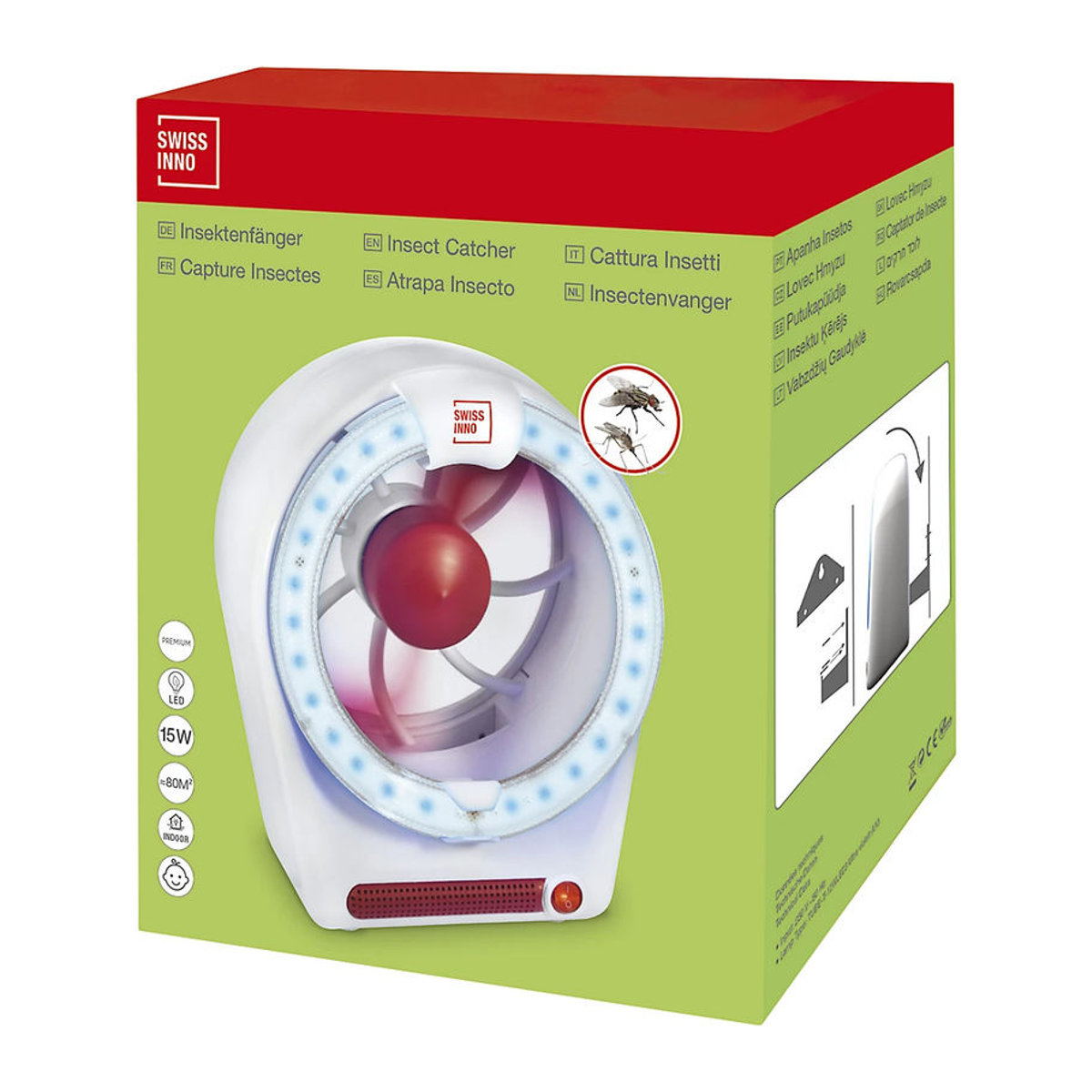Swissinno LED-Venti UV-Insektenfänger 15W in Weiß, H x B x T: 25 x 20,5 x 12,5 cm - Bild 2