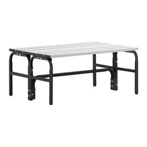 Sypro Garderobenbank doppelseitig aus Edelstahl und Aluminium in Anthrazit, Breite: 101,5 cm