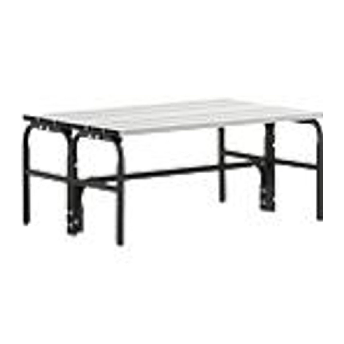 Sypro Garderobenbank doppelseitig aus Edelstahl und Aluminium in Anthrazit, Breite: 101,5 cm - Bild 2