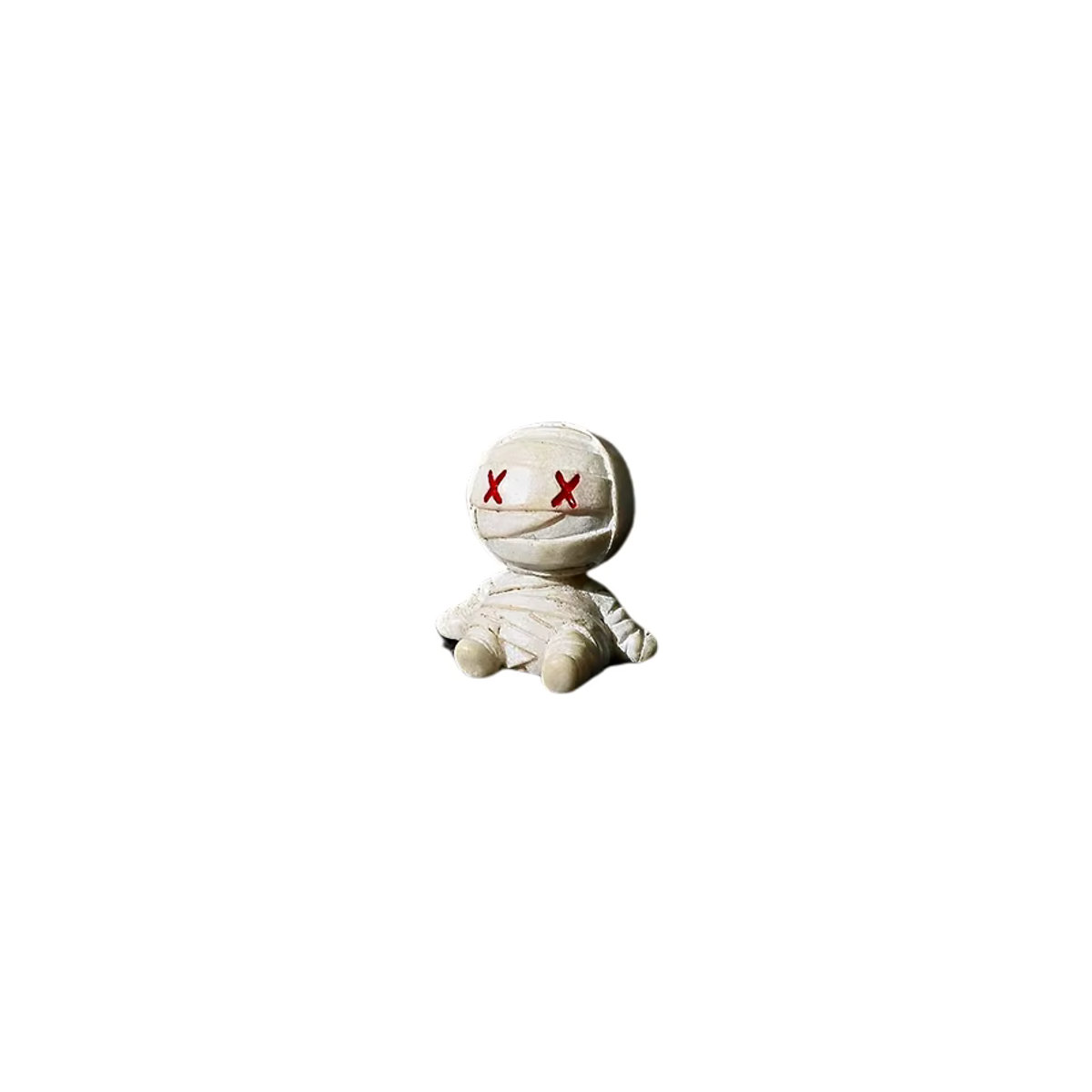 Syxing Mini-Mumienfiguren aus Kunstharz in Beige als Halloween-Dekoration für dein Zuhause oder Büro (3 bis 5 Stück) - Bild 4