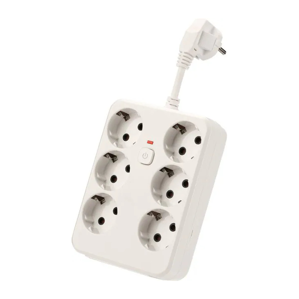Szaoju Steckdosenleiste in Weiß mit 6 AC-Steckdosen, 2 USB-Anschlüssen, 1 Typ-C-Ladegerät und elektrischem Schalter im minimalistischen Design - Bild 1