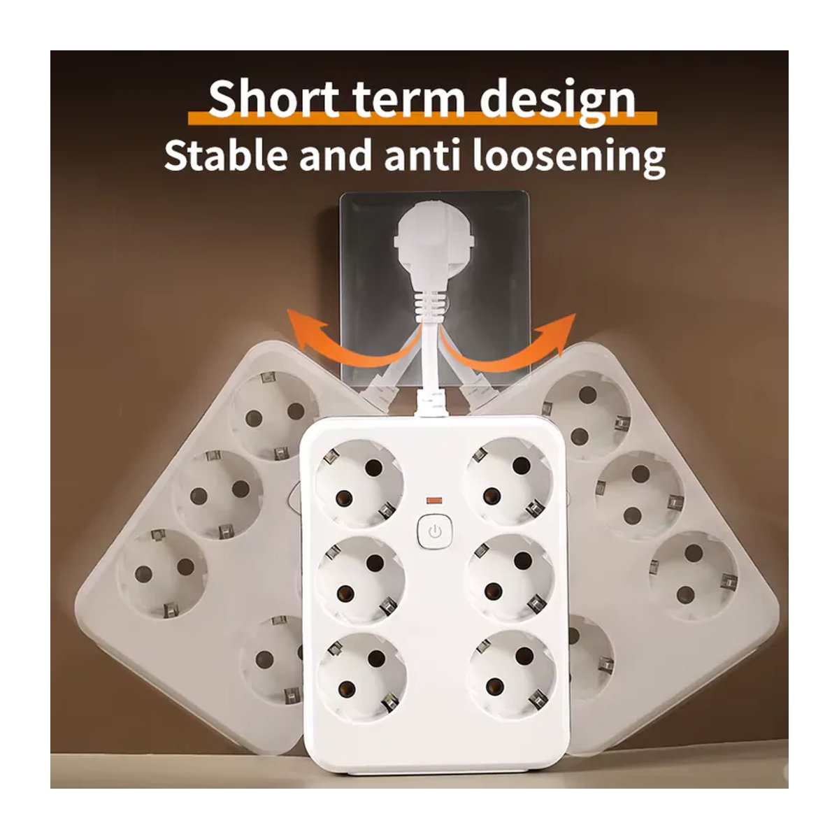 Szaoju Steckdosenleiste in Weiß mit 6 AC-Steckdosen, 2 USB-Anschlüssen, 1 Typ-C-Ladegerät und elektrischem Schalter im minimalistischen Design - Bild 3