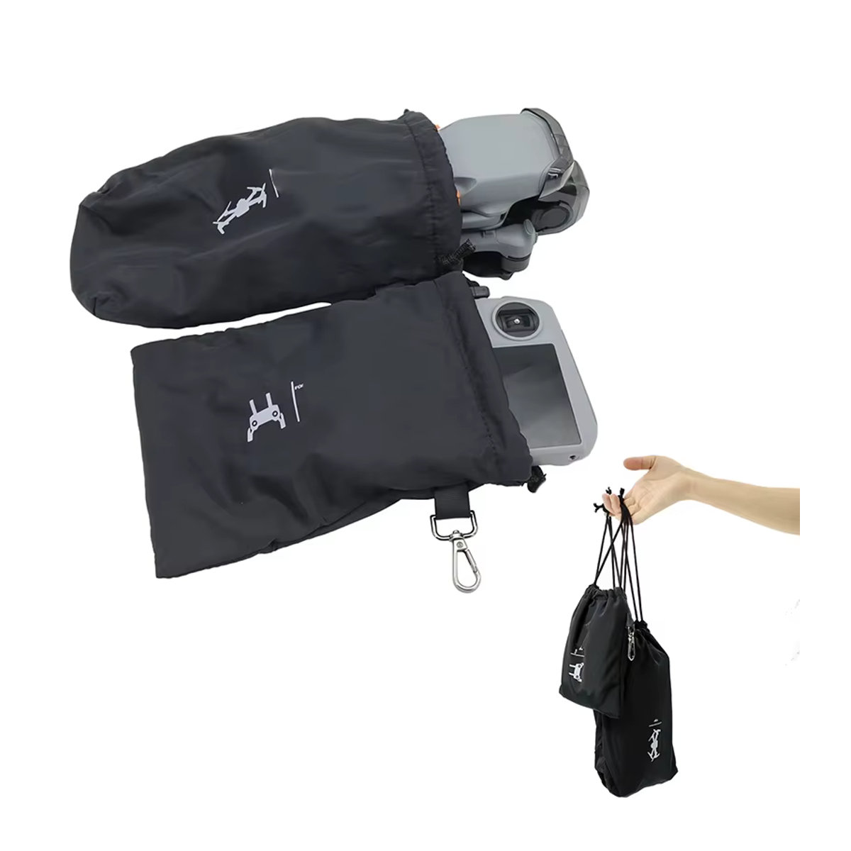 SZKOSTON Aufbewahrungstasche für DJI Mini 4 Pro Mini 3 Pro Mavic Air 2 und Mavic Mini 2 mit Fernbedienung und Akkus, Schwarz - Bild 7