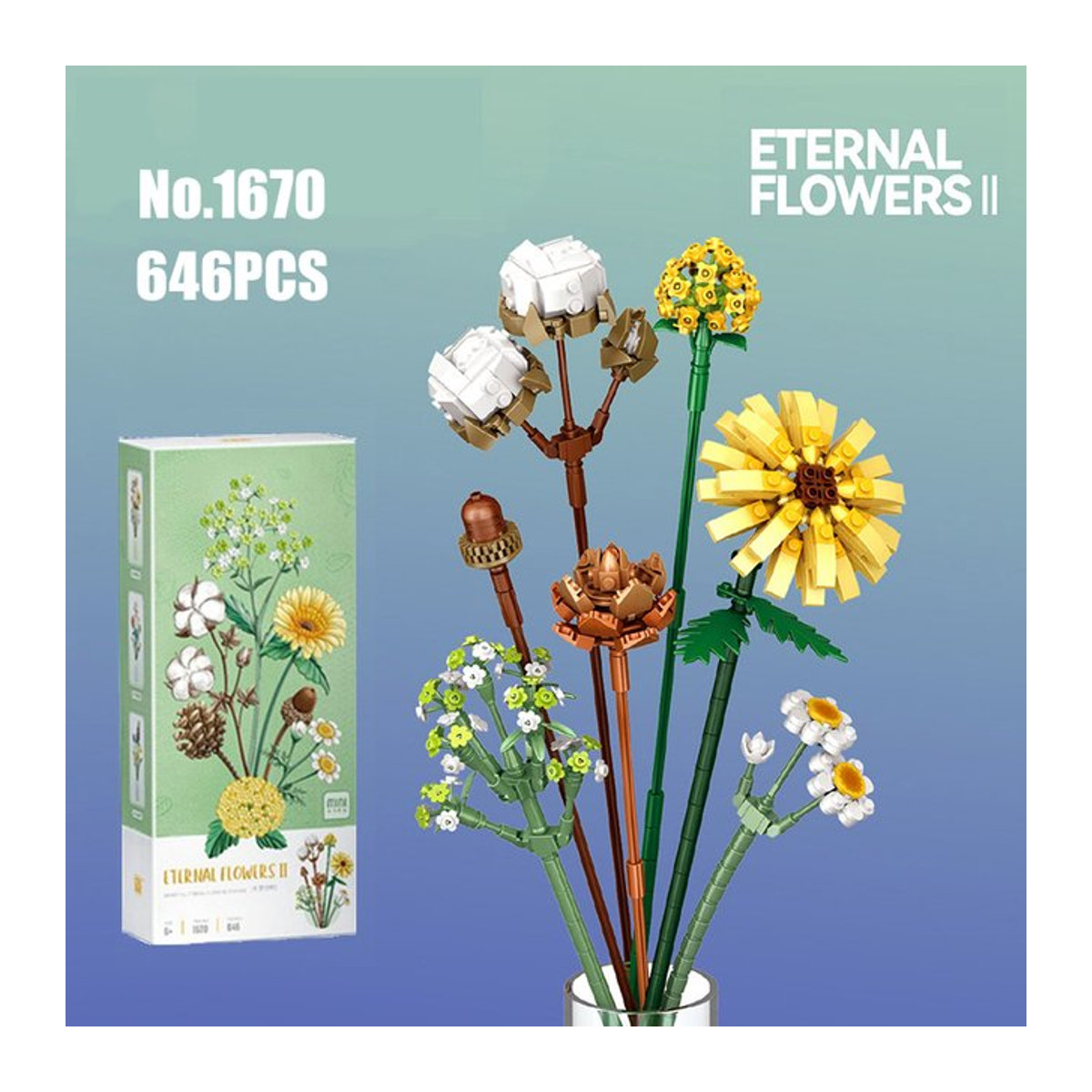 Szxhf DIY Bouquet Bausteine Blumen Modell Puzzle Montage Spielzeug für Kinder in Mehrfarbig - Bild 1