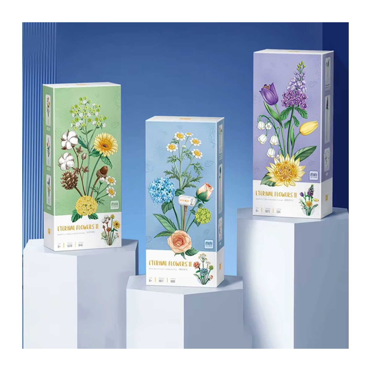 Szxhf DIY Bouquet Bausteine Blumen Modell Puzzle Montage Spielzeug für Kinder in Mehrfarbig - Bild 2