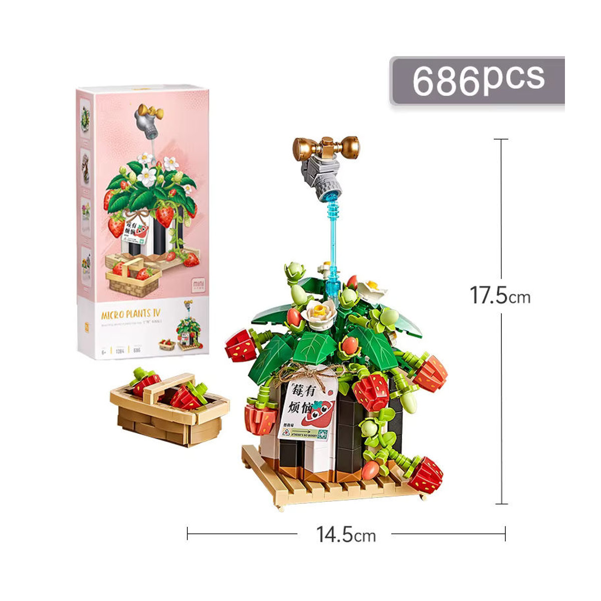 Szxhf Mini Blumen Bouquet Bausteine DIY Puzzle Set aus Kunststoff, mehrfarbig - Bild 2