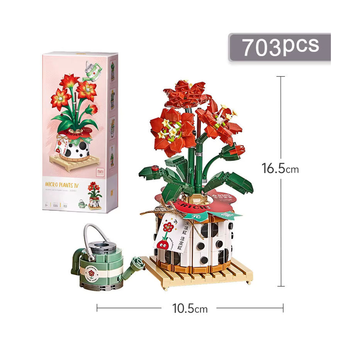 Szxhf Mini Blumen Bouquet Bausteine DIY Puzzle Set aus Kunststoff, mehrfarbig - Bild 3