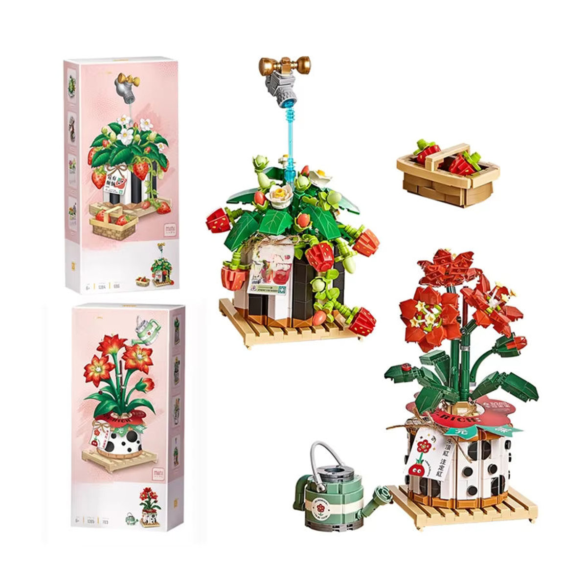 Szxhf Mini Blumen Bouquet Bausteine DIY Puzzle Set aus Kunststoff, mehrfarbig - Bild 6