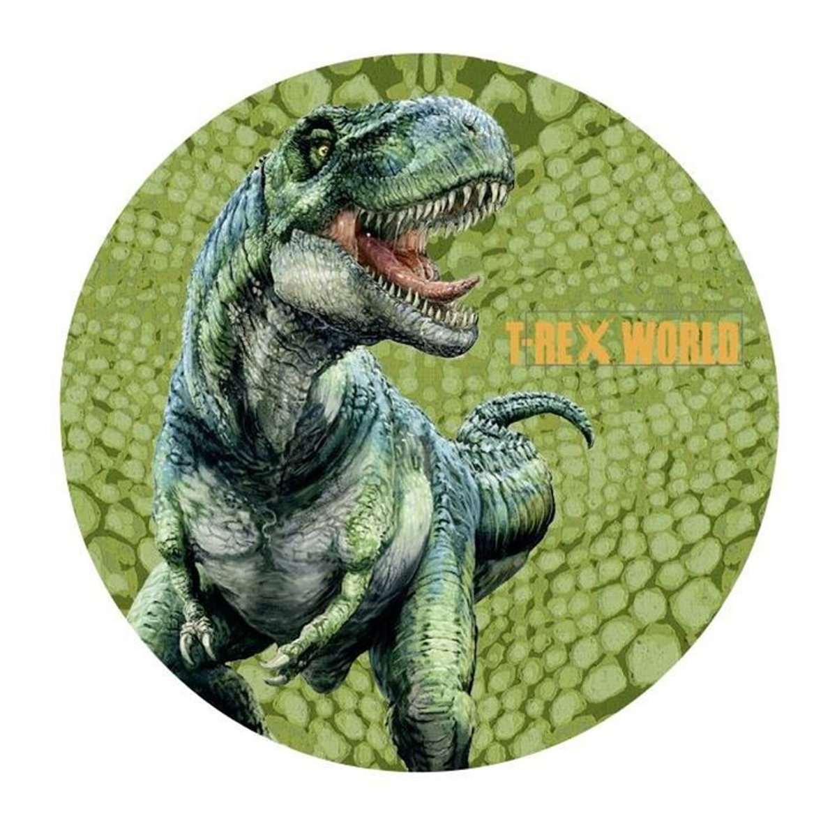 T-Rex World Kinderteppich grün Durchmesser: 100 cm - Bild 1