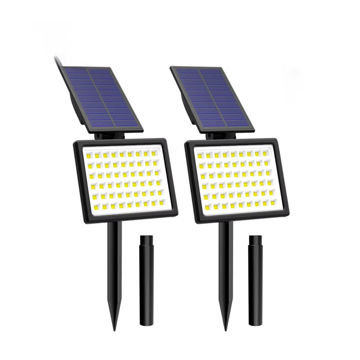 T-SUNRISE Moderne Solar Wandleuchte mit 54 LED in Schwarz, Wasserdichte Solar Gartenleuchte für den Außenbereich - Bild 5