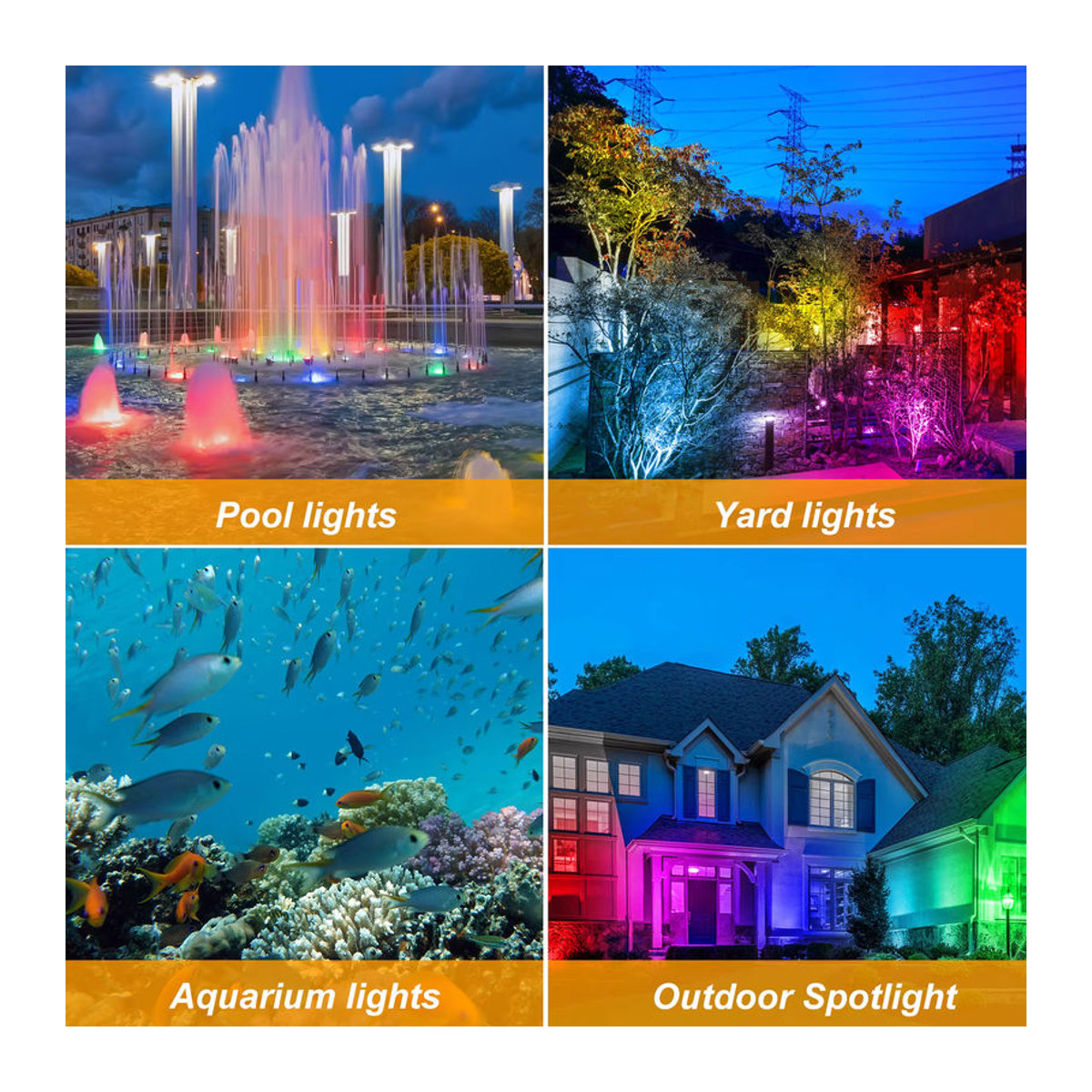 T-SUNRISE RGB LED Solarleuchte IP68 wasserdichte Solar-Gartenbeleuchtung in Bunt für Pool, Garten und Pfad - Bild 3