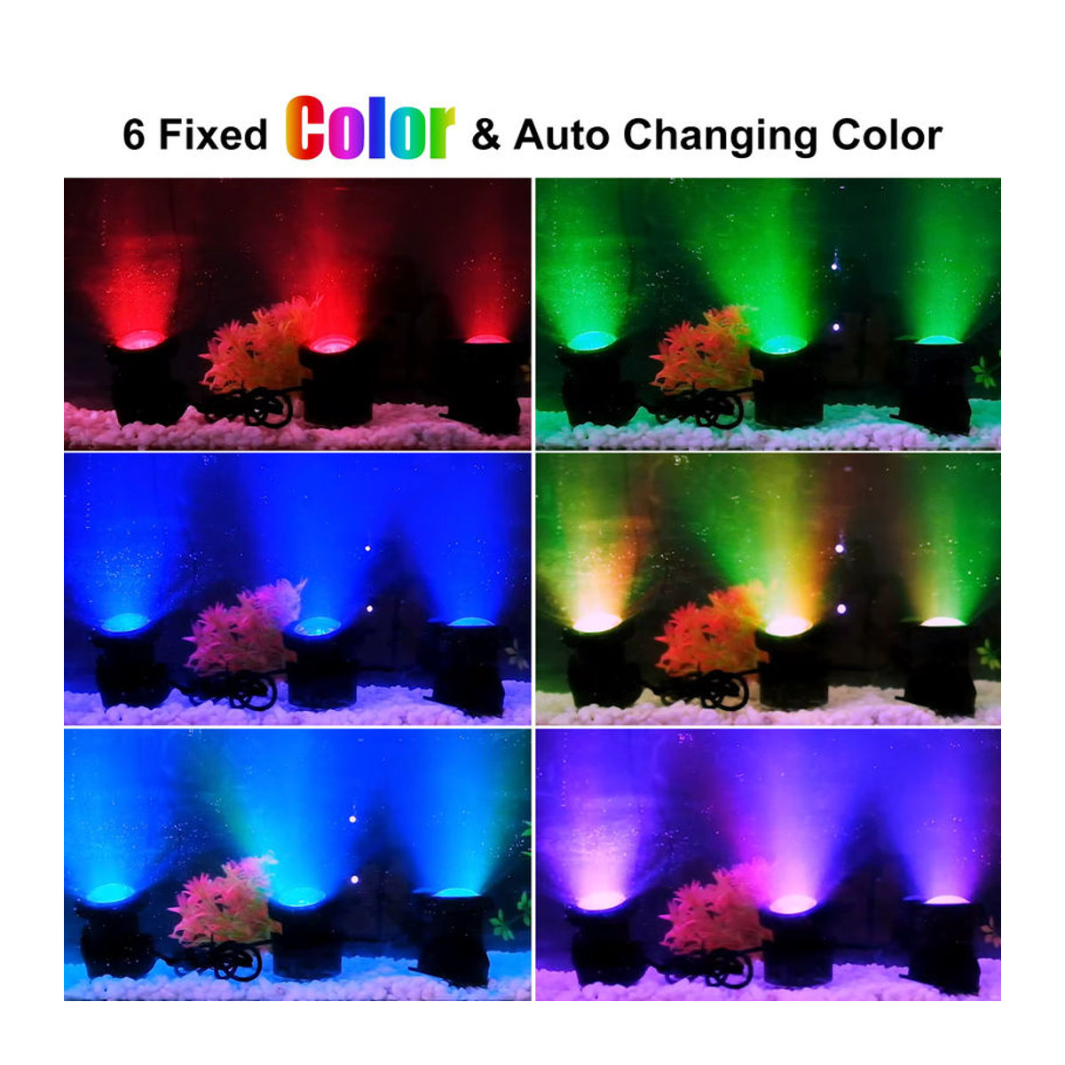 T-SUNRISE RGB LED Solarleuchte IP68 wasserdichte Solar-Gartenbeleuchtung in Bunt für Pool, Garten und Pfad - Bild 6