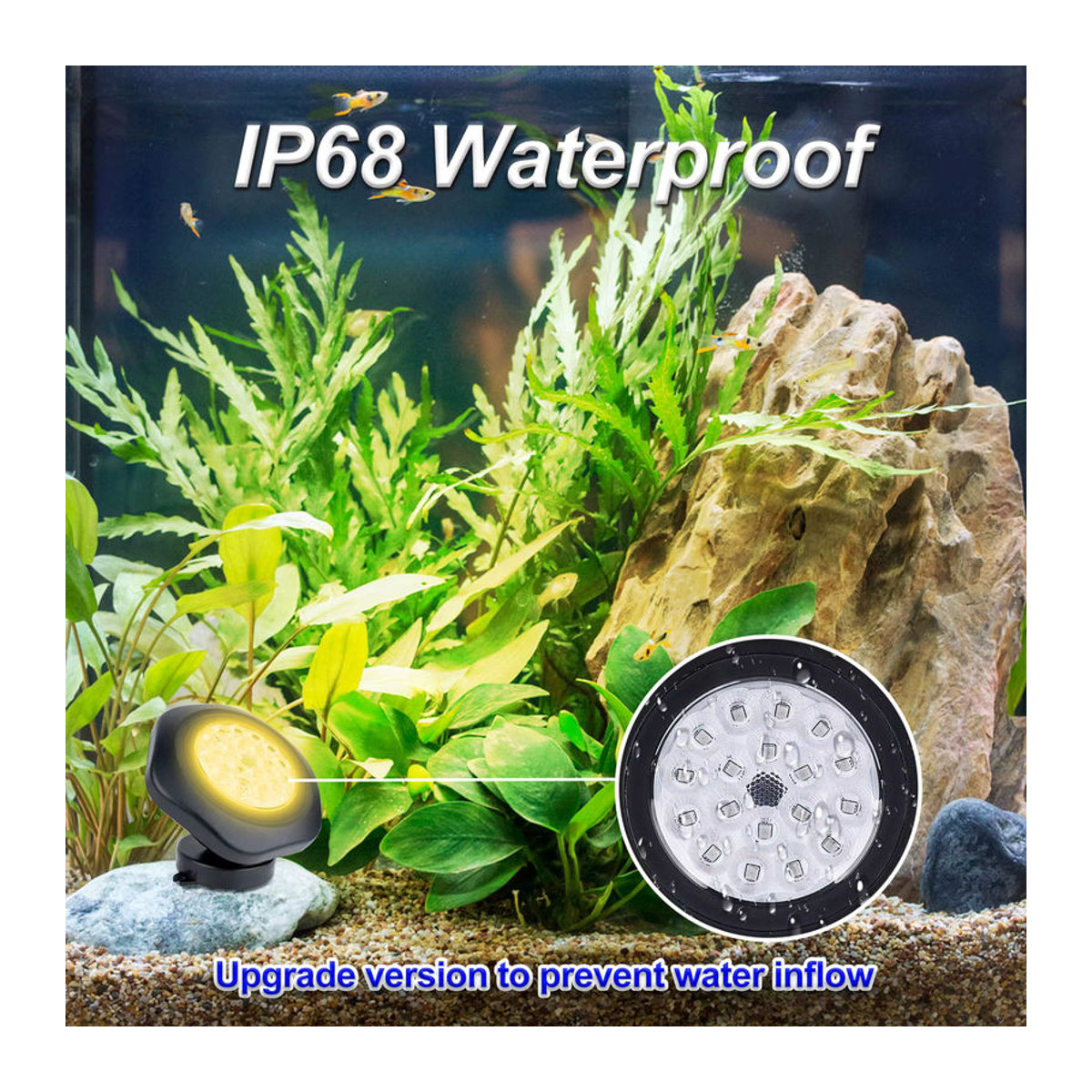 T-SUNRISE Solar LED Unterwasserleuchte für Pool, Teich und Garten in Schwarz - Bild 4