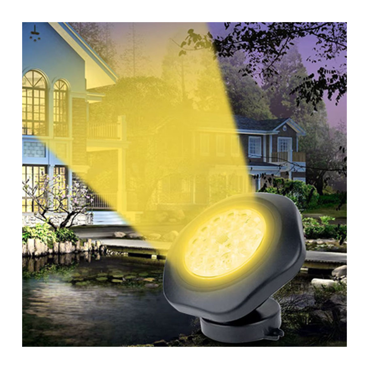 T-SUNRISE Solar LED Unterwasserleuchte für Pool, Teich und Garten in Schwarz - Bild 6