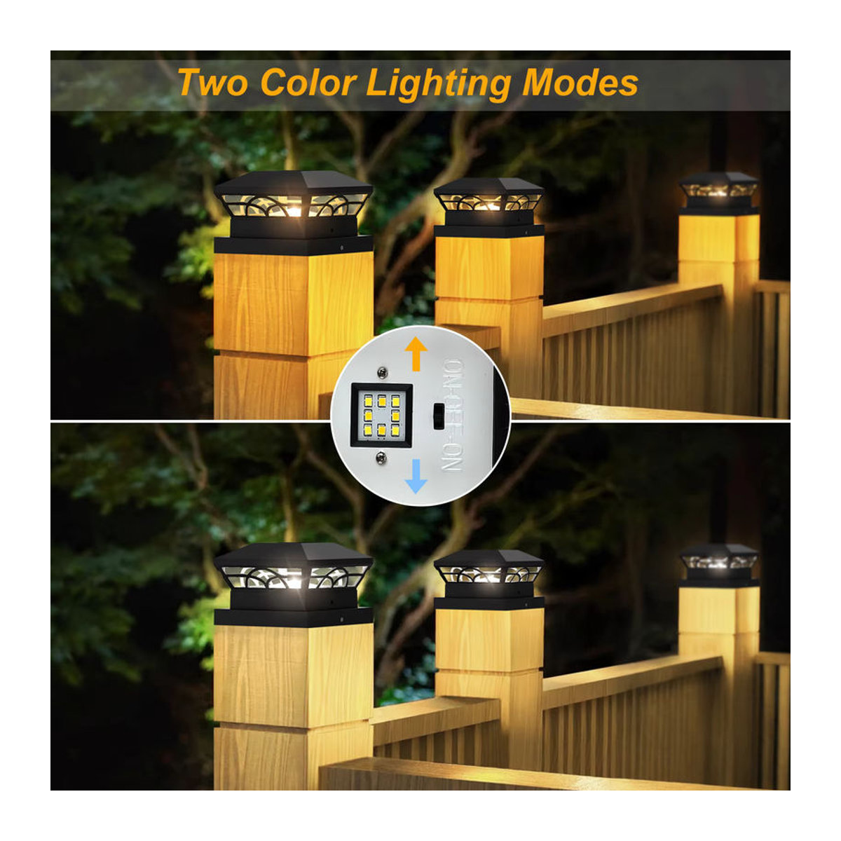 T-SUNRISE Solarleuchte Klassisch Schwarz IP65 LED Außenlampe für Garten Zaun und Terrasse - Bild 2