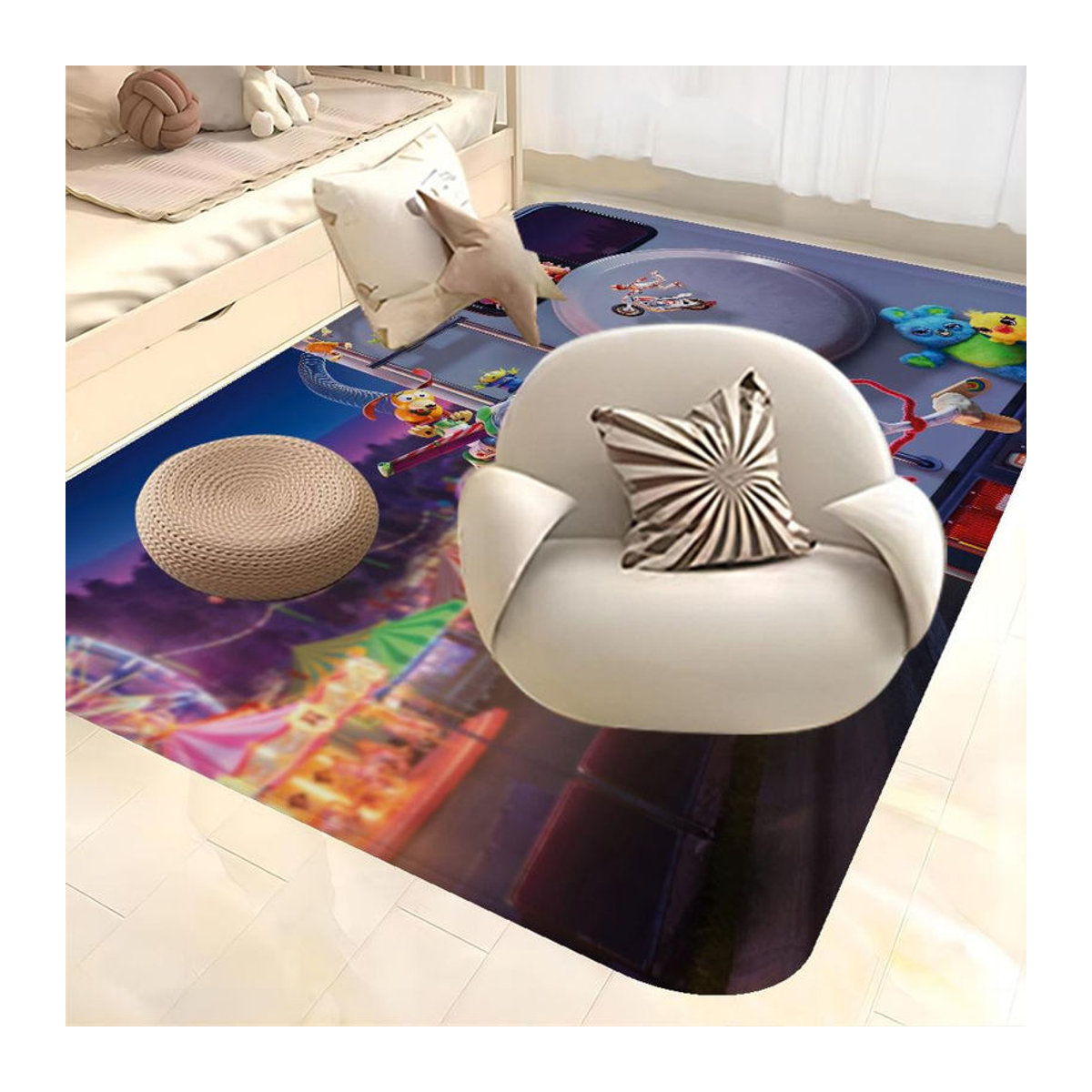 T-Toy S-Story Küchenmatte im nordischen Stil, rutschfeste Fußmatte für Wohnzimmer, Schlafzimmer oder Balkon, B/T: 60 x 90 cm - Bild 2