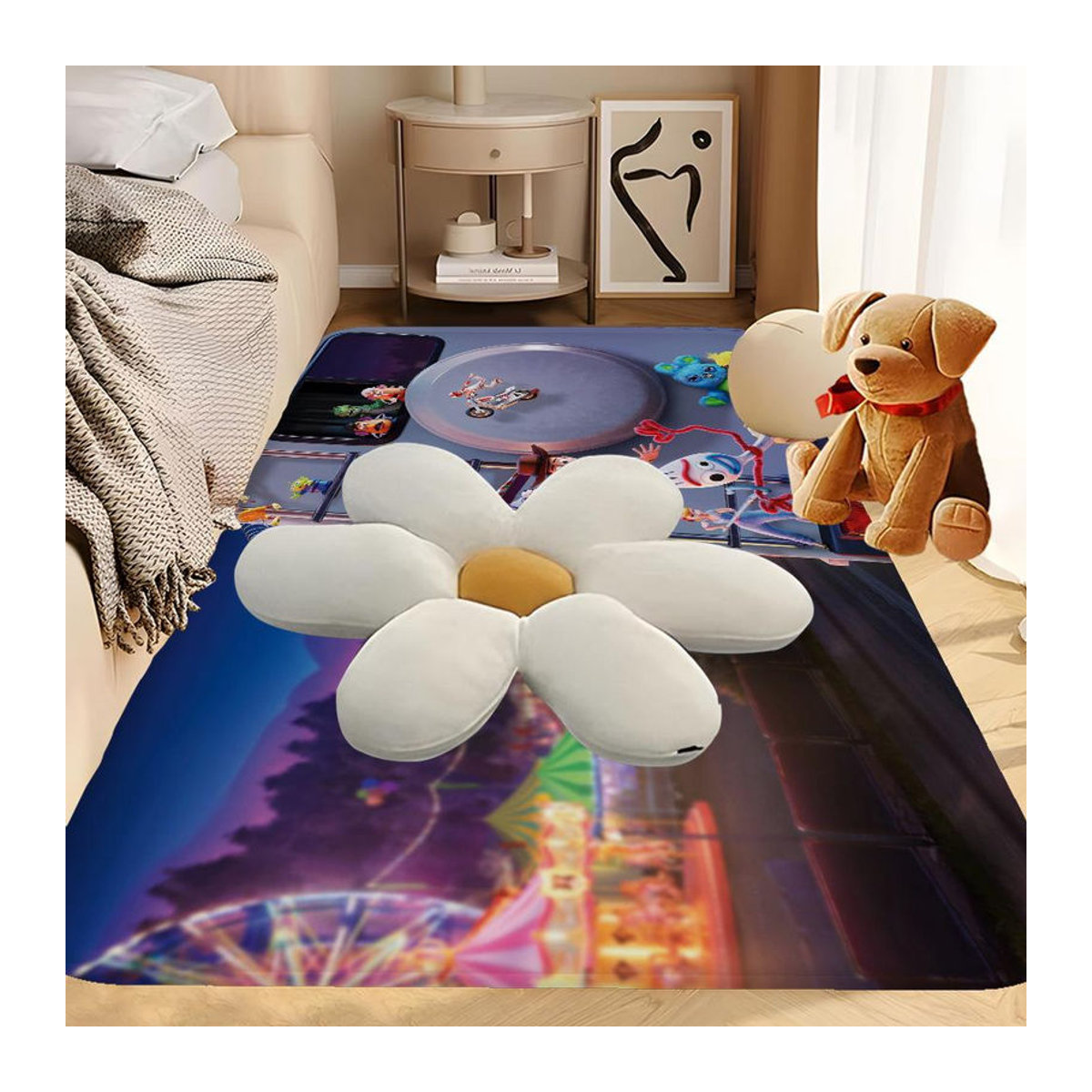 T-Toy S-Story Küchenmatte im nordischen Stil, rutschfeste Fußmatte für Wohnzimmer, Schlafzimmer oder Balkon, B/T: 60 x 90 cm - Bild 3