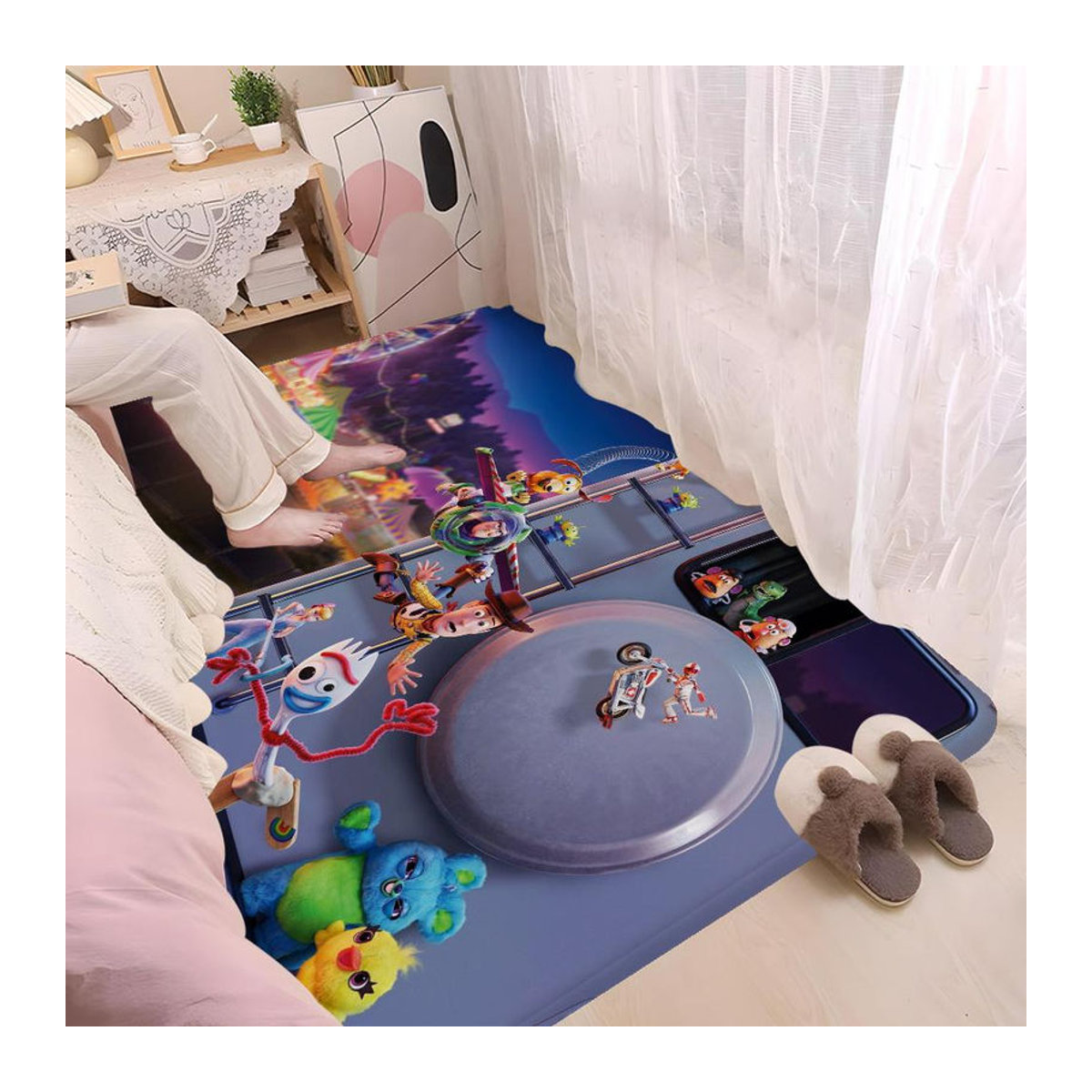 T-Toy S-Story Küchenmatte im nordischen Stil, rutschfeste Fußmatte für Wohnzimmer, Schlafzimmer oder Balkon, B/T: 60 x 90 cm - Bild 4