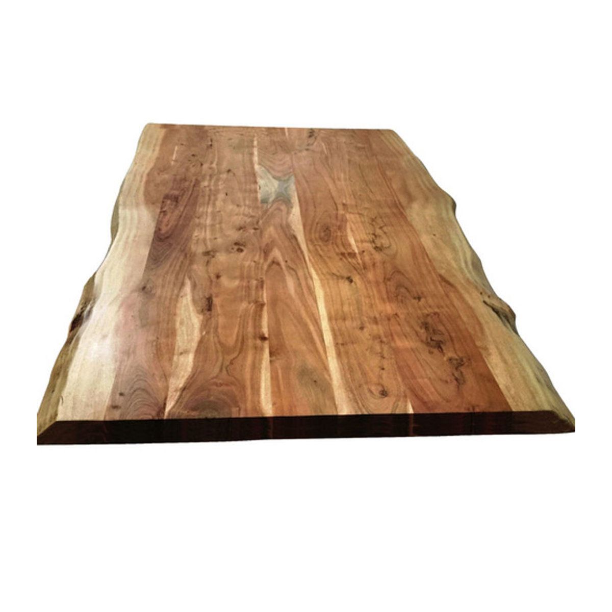 TABLES & CO Esstisch aus Akazie Holz und Metall in Braun, Rechteckig, H x T: 78 x 100 cm - Bild 2