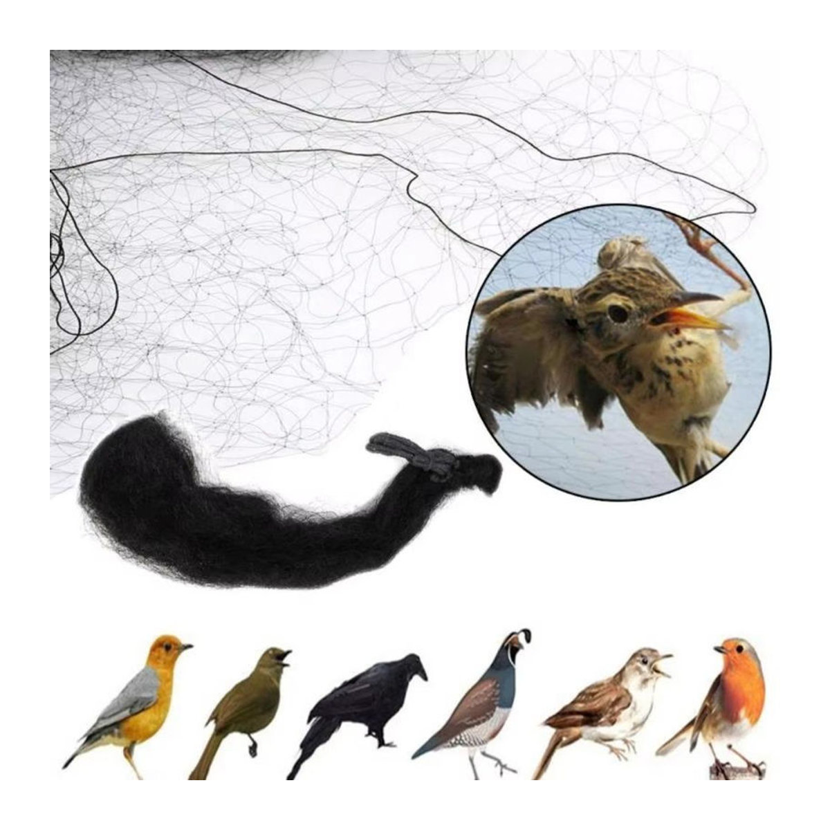 taihaowan Vogelschutznetz aus Kunststoff zur Schädlingsbekämpfung B: 20 m, L: 3 m - Bild 4