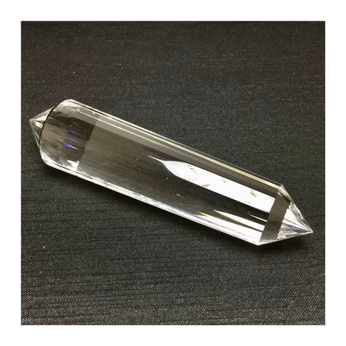 TAIHESJ Natürlicher weißer Kristall mit 24 Seiten, seltener doppelter mineralisierter Kristall für Reiki und Spiritualität, transparent, Höhe: 11 cm - Bild 3