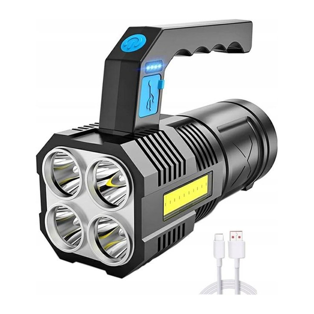 Taktische LED-Taschenlampe von Posida, wiederaufladbar und leistungsstark - Bild 1