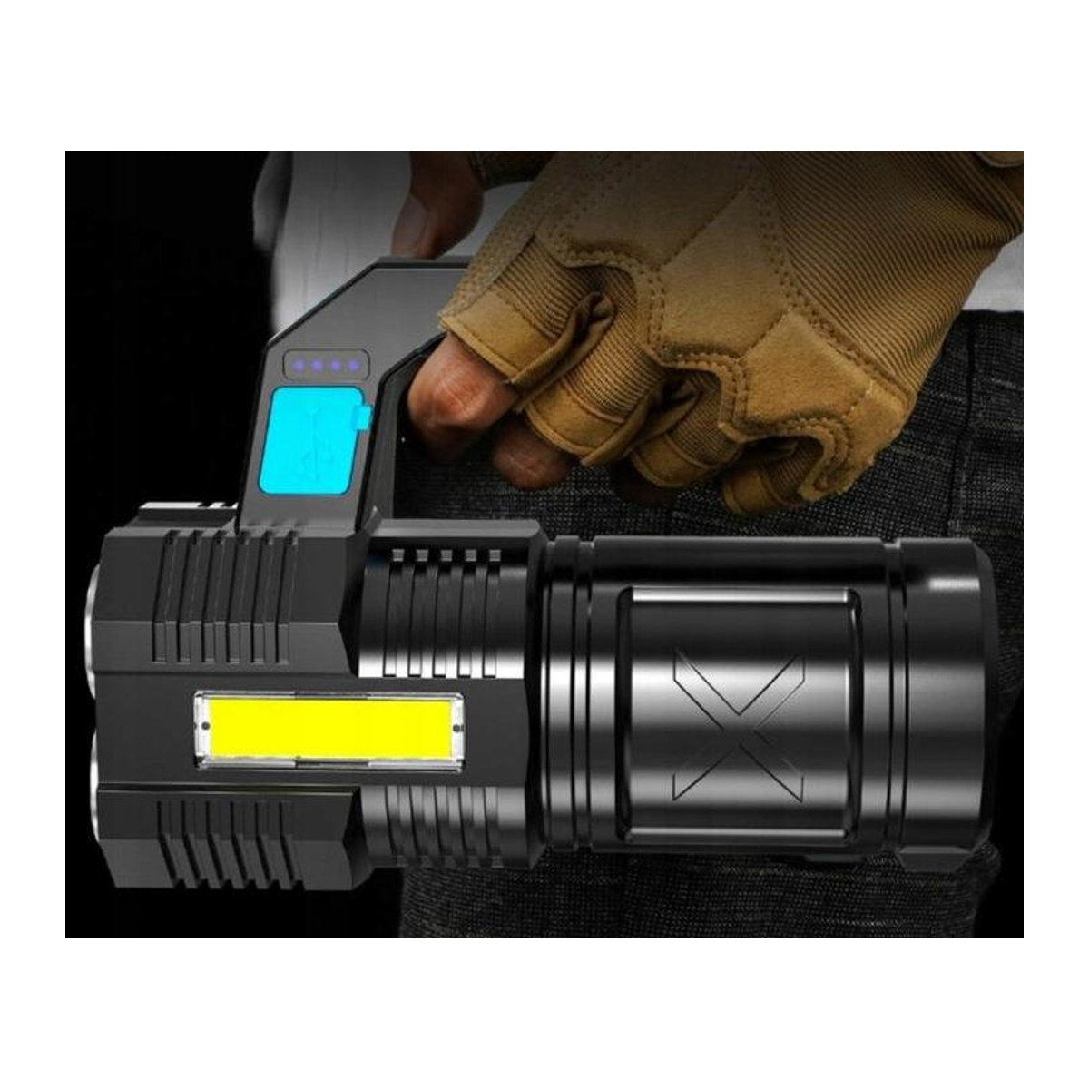 Taktische LED-Taschenlampe von Posida, wiederaufladbar und leistungsstark - Bild 4