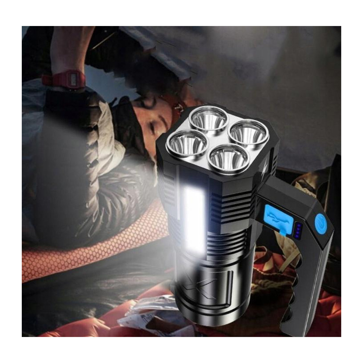 Taktische LED-Taschenlampe von Posida, wiederaufladbar und leistungsstark - Bild 5